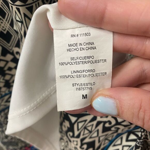 AS U WISH Multicolor aztec mixed prints lace dress m - Picture 8 of 9